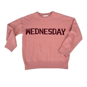 English Factory Rose Pink 'WEDNESDAY' Knit Sweatshirt. Womens size Medium.